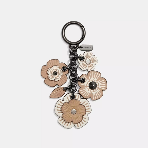 New! Tea Rose Mix Charm Bag in Black/Chalk - Picture 1 of 4